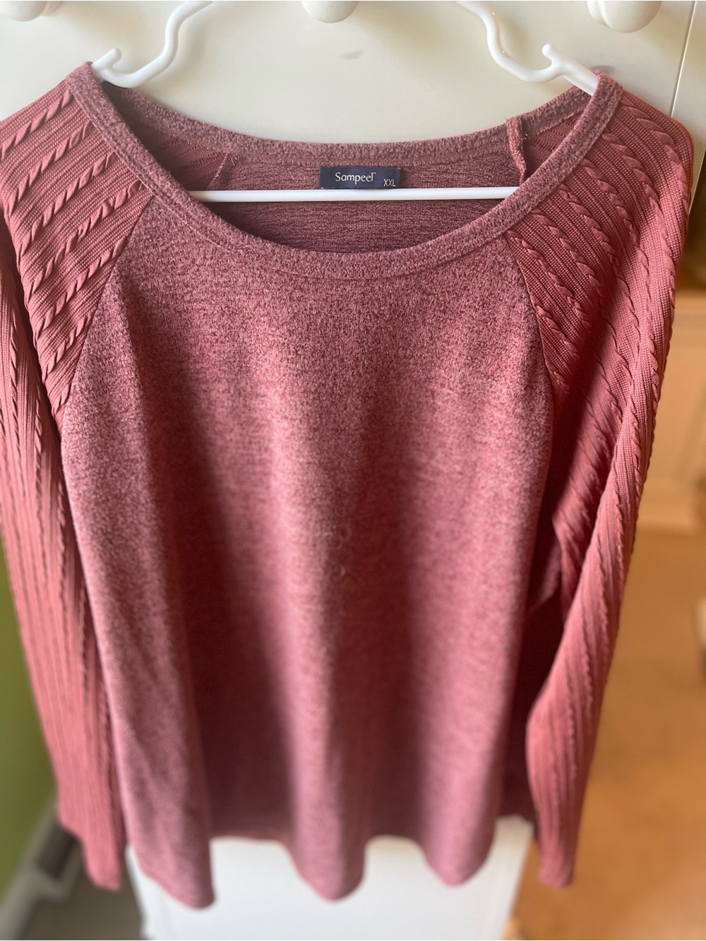Sampeep Women's Crewneck Knit Sweater in Dusty Rose